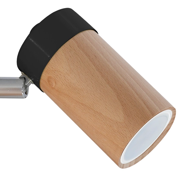 Kinkiet nowoczesny z drewna BARON czarny