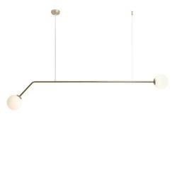 Aldex Lampa wisząca PURE 1064H30, złoty/biały, 2x40W E14