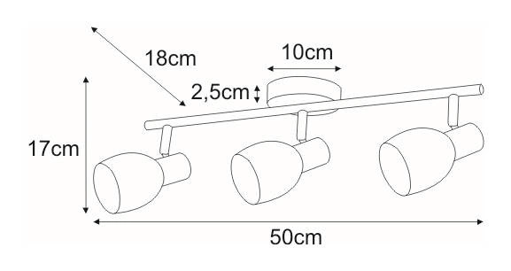 Reflektor / spot K-8001/3 z serii EMBO
