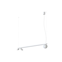 Lampa wisząca FOURTY III G9+miniGU10 wys.160cm dług.101 | Biały 11445