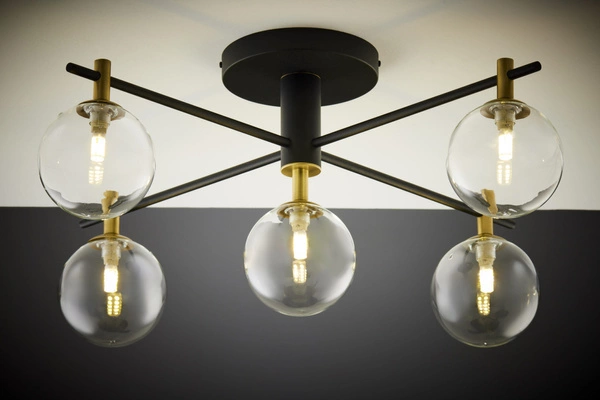 Nowoczesna Lampa sufitowa FIGARO wys. 34cm 5xG9 14W IP20 | Złoty