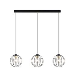 Lampa wisząca Emibig GINO 3 Czarny/GOLD 1222/3