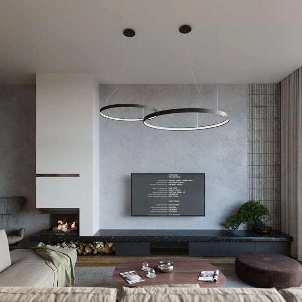 Nowoczesna lampa wisząca RIO 55 LED czarna 30W barwa neutralna 4000K TH.108