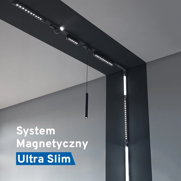 Szyna magnetyczna Ultra Slim LL-35B 200cm | czarny