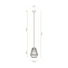 Endorfina Lampa Wisząca 1xE27 Max.60W Czarny/Czarny PVC/Czarny 1324104