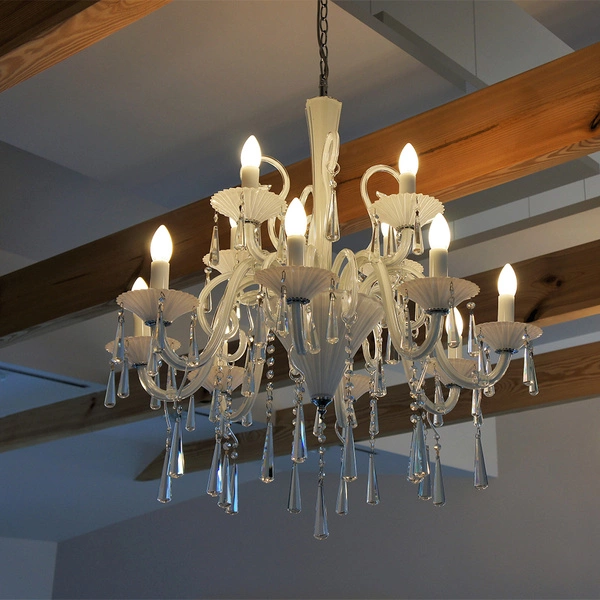 Rosano Żyrandol 12xE14 Max,40W Biały/Transparentny/Chrom 5193120