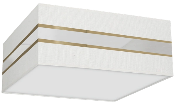 Lampa sufitowa ULTIMO WHITE, MLP7348, 50 cm, biały/transparentny/złoty, 3x60W E27