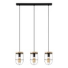 Netuno Lampa Wisząca 3xE27 Max.60W Czarny/Dąb Olejowany 184159304