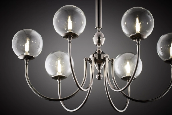 Nowoczesny Żyrandol BRILLANTE wys. 105cm 6xG9 14W IP20 | Czarny