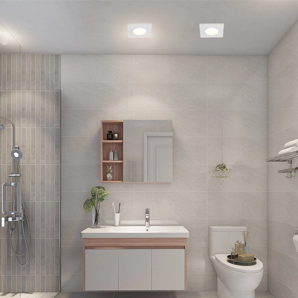 Oprawa wpuszczana kwadratowa LAGOS, biała, 1x50W GU10, IP65