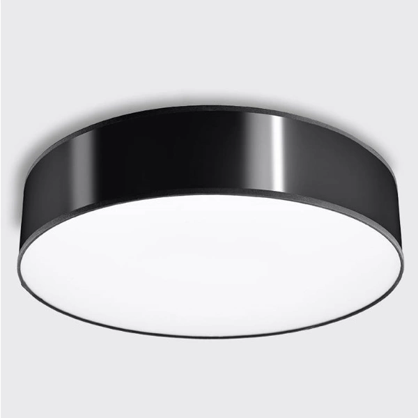 Plafon ARENA PVC Stal Czarny 15W LED, SL.0127