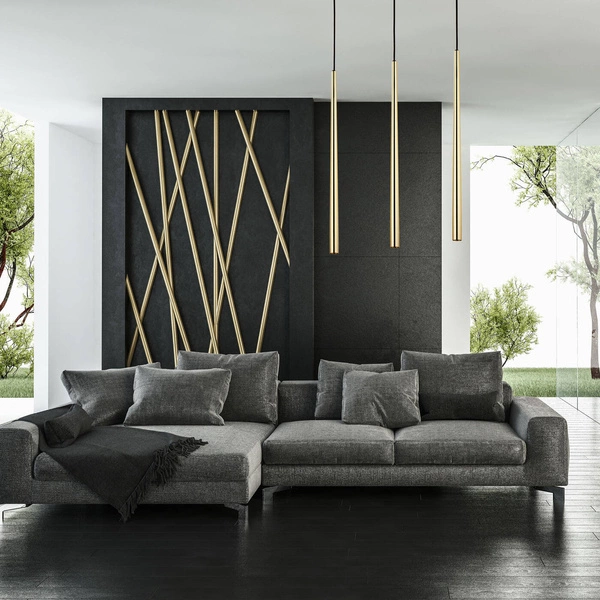 Nowoczesna lampa wisząca PIANO GOLD 4x G9 10W | złoty 6422