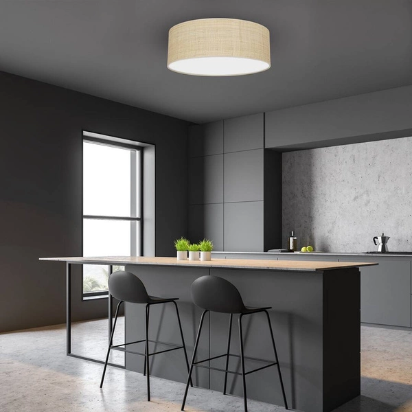 Lampa sufitowa MARSHALL, MLP7488, 50 cm, biały/rattan, 3x60W E27