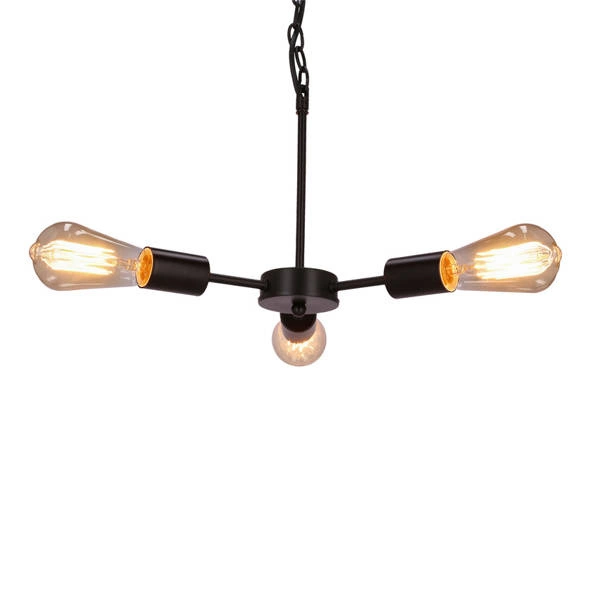 Lampa wisząca SPARTA, 33-09371, czarna, 3x60W E27