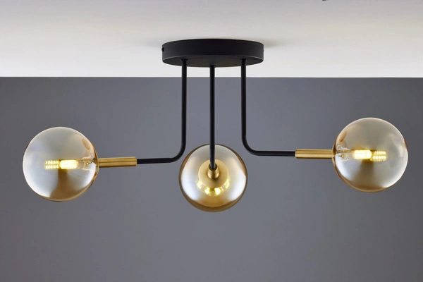 Nowoczesna Lampa sufitowa BURANO wys. 31cm 3xG9 14W IP20 | Złoty