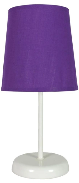Lampka stołowa/nocna GALA 41-98392 biała z fioletowym abażurem 1x40W E14