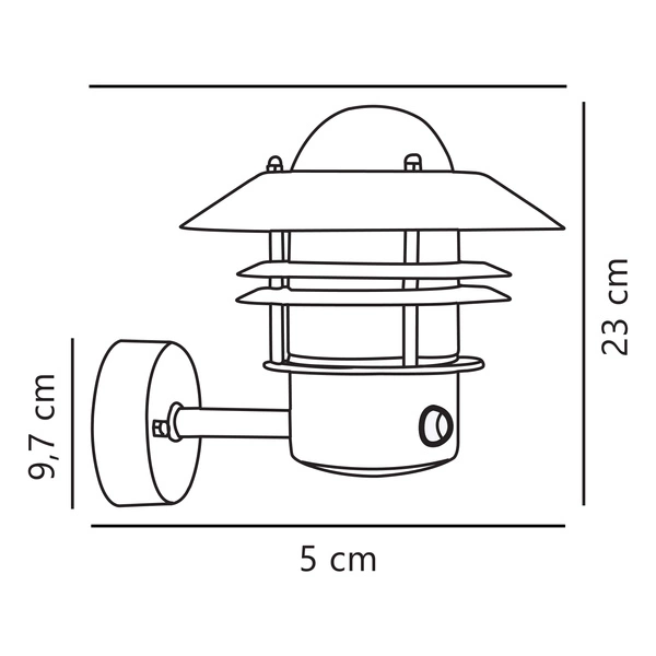 Kinkiet BLOK E27 60W Metal | Czarny