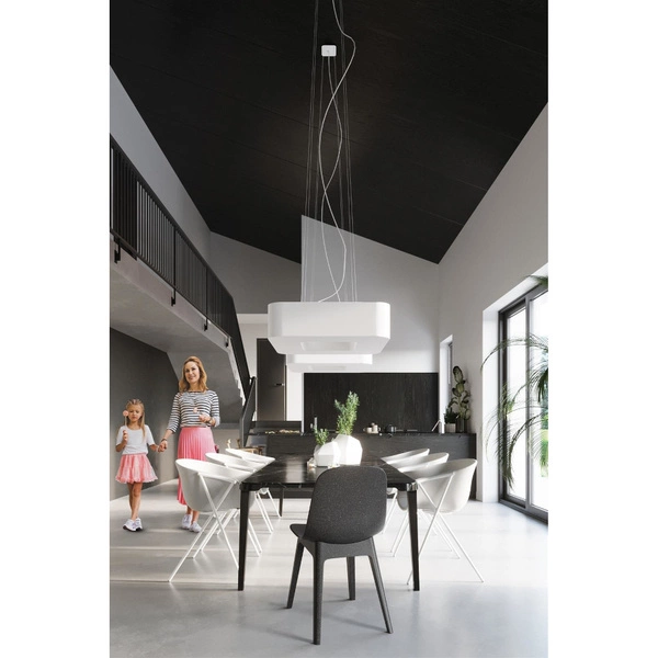 Nowoczesna lampa wisząca URANO, SL.0827, 80 cm, biała, 8x60W E27