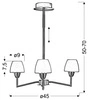 Lampa wisząca TOGO 33-10639 satynowa z białymi kloszami 3x40W G9