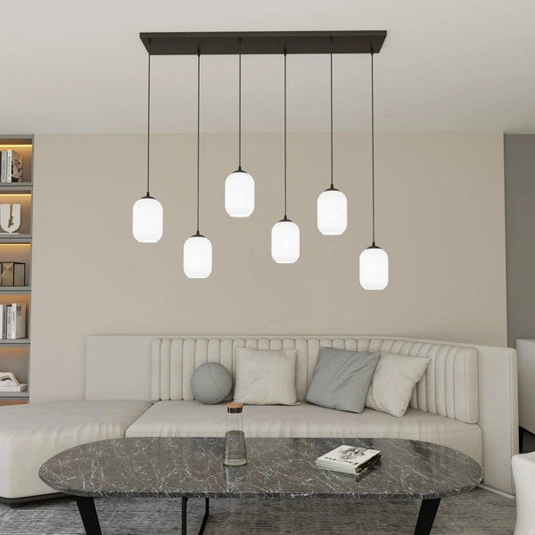 Lampa wisząca Emibig VERDI 6 BL OPAL 1435/6