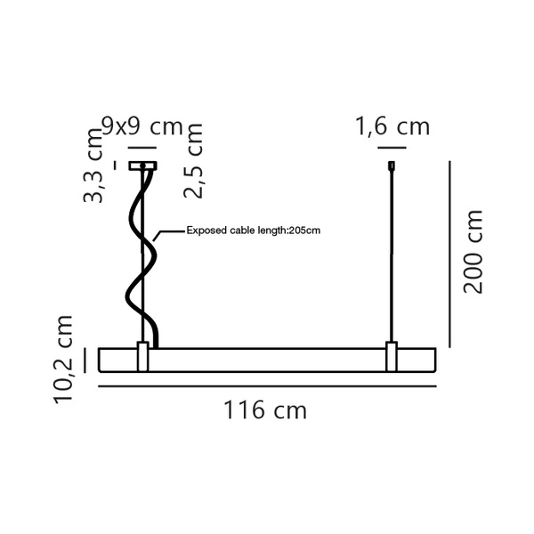 Lampa wisząca LILT LED 28W 2700K Biała ciepła Metal | Ciemnoszara stal