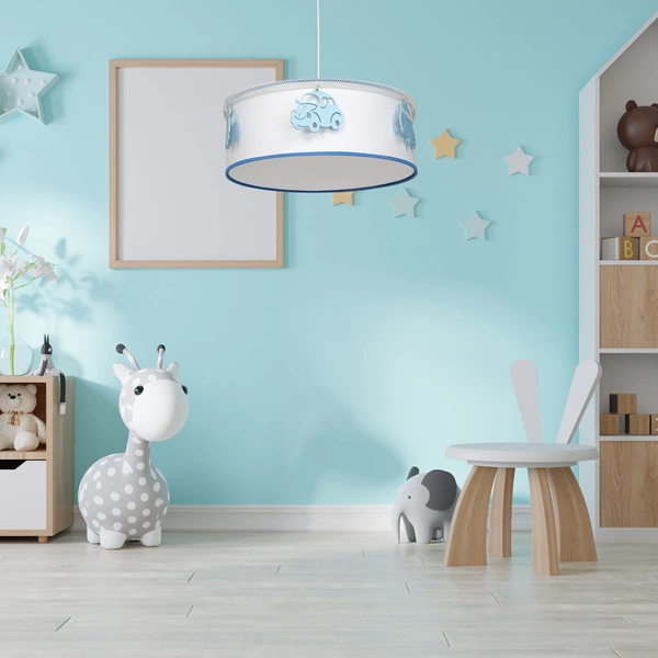 Lampa wisząca AUTOMOBILE, biały/niebieski, 1x60W E27, MLP8284