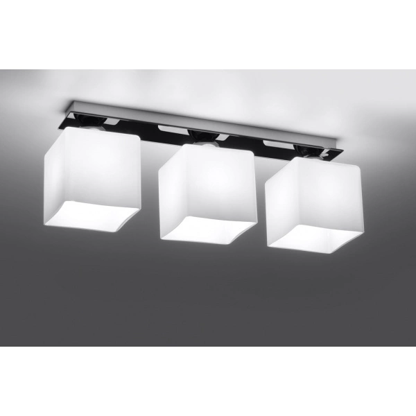 Nowoczesny plafon PIAZZA 3 SLA.0193 Czarny 3xE27