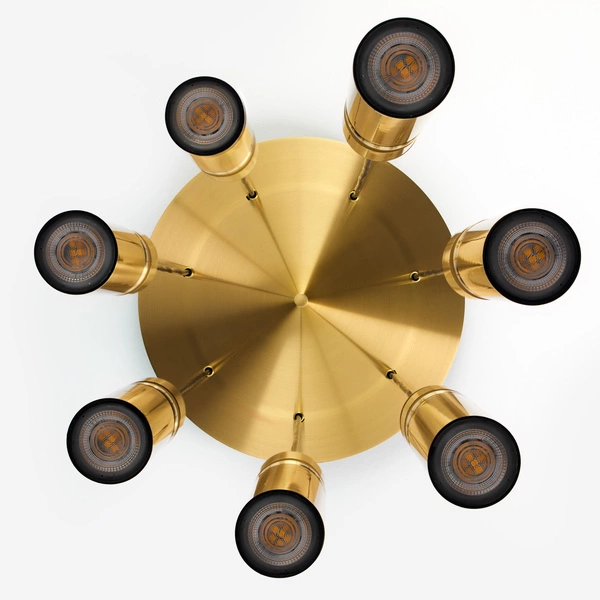 Nowoczesna Lampa wisząca ALAS wys. 35-136cm 7xG10 14W IP20 | Złoty