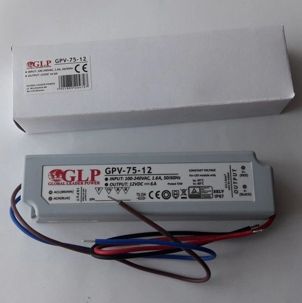 Zasilacz IP67 LED GLP GPV-75-12 75W