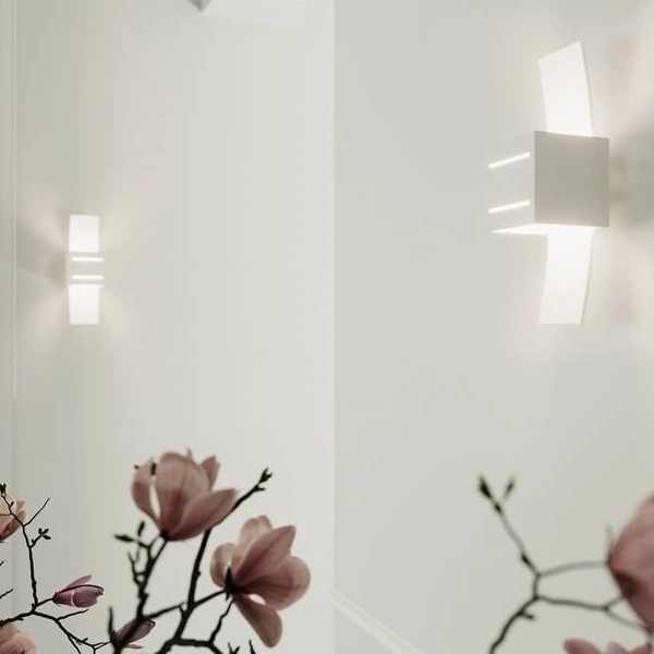 Kinkiet Sollux LORETO Aluminium, Biały, Szkło, G9 12W LED, SL.0203