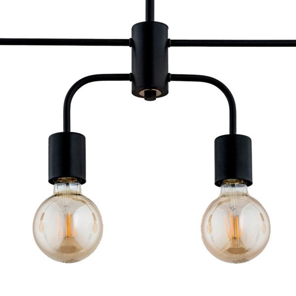 Lampa nad stylu retro LINIO BLACK świecznik IV 74cm