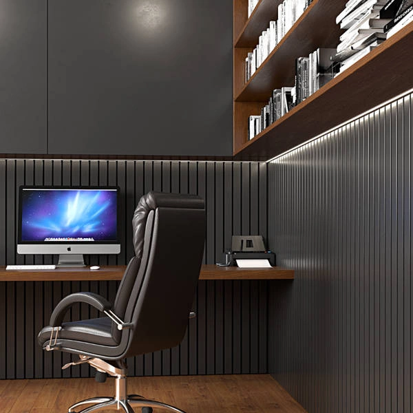 Profil LED P6-2 wpuszczany 100cm szer. 13mm | do osłonek C13 | czarny