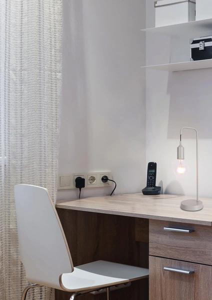 Lampa stołowa LAREN, 50501196, szara, 1x40W E27