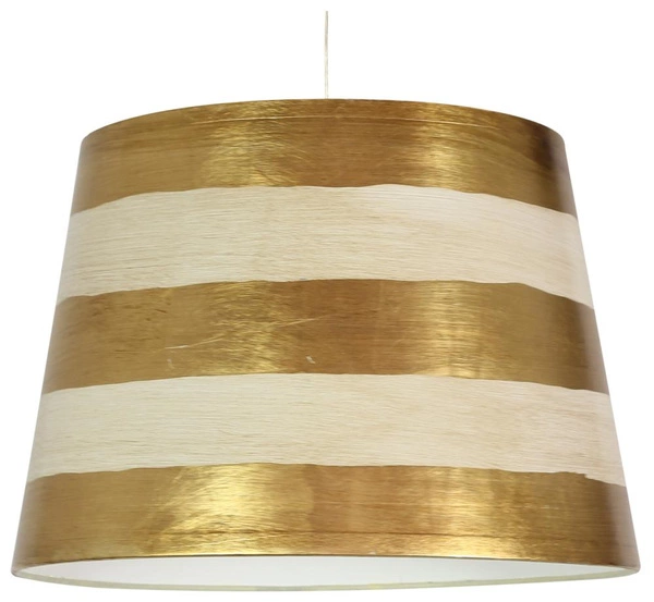 Lampa wisząca AMERICANO 35 cm 31-32324 abażur w złote pasy 1x60W E27