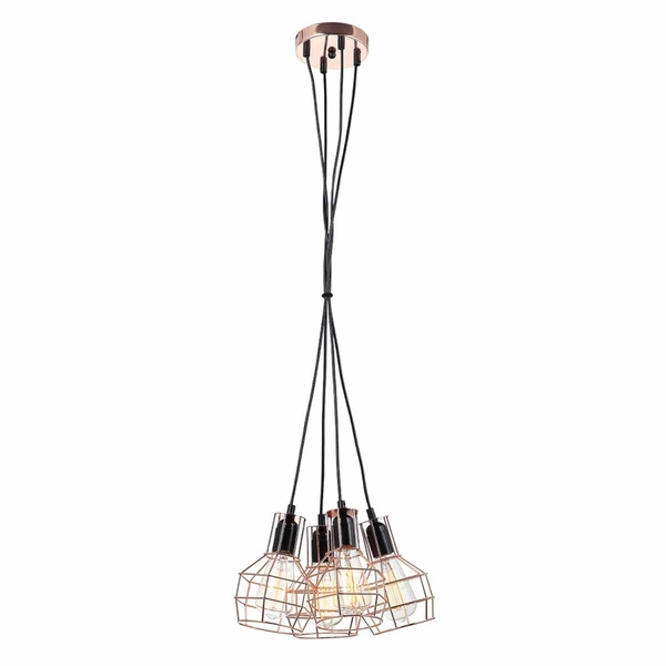 Lampa wisząca PERIFO MDM-2272/4 BK+COP, 4x60W E27