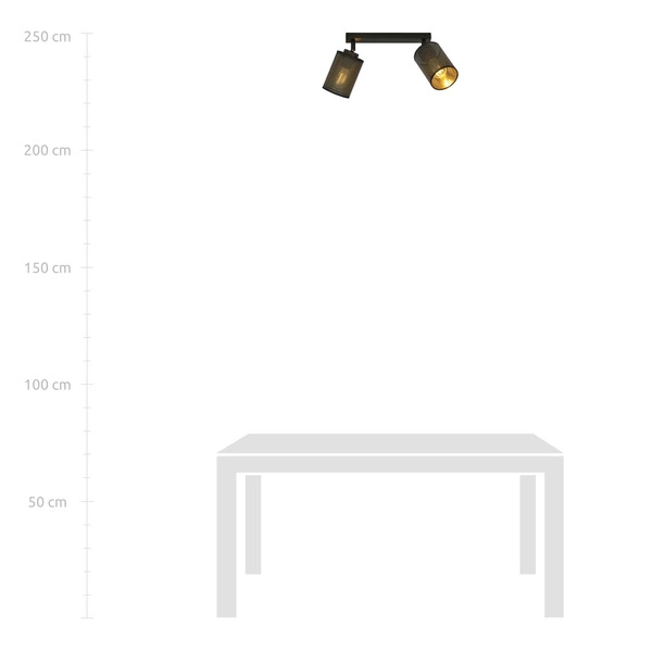 Lampa sufitowa Emibig BRONX 2 Czarny 1152/2