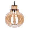 Lampa Wisząca Serena 3xE27 Max.60W Dąb Olejowany/Czarny Kabel PCV/Szkło Brązowe 9741374