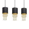 Nowoczesna lampa wisząca listwa ALMERIA BLACK/GOLD 3xE27 MLP64400