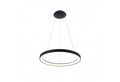Lampa wisząca Italux Vico 58cm 48W LED barwa zmienna (CCT) | czarny