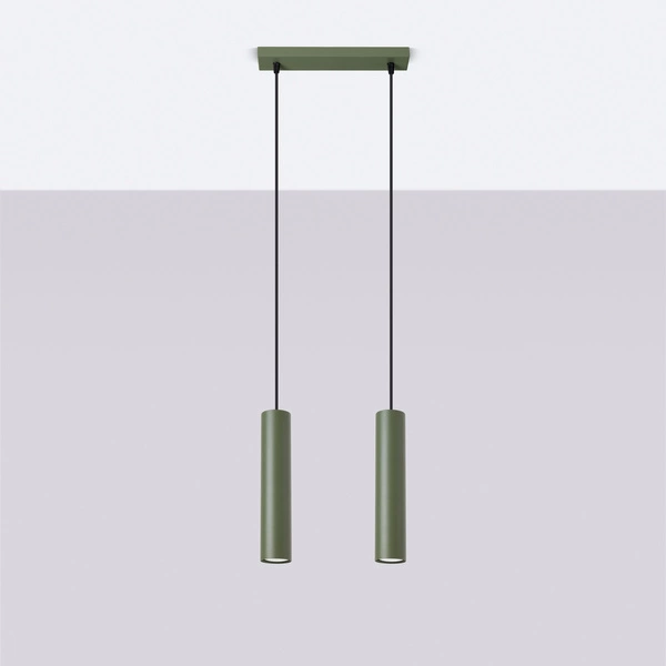 Lampa wisząca LAGOS 2 zielona oliwka