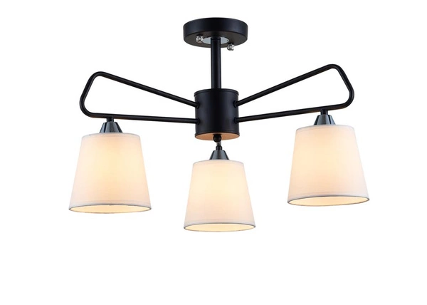Lampa sufitowa MORLEY LEDEA, 50203091, czarny/biały, 3x60W E14