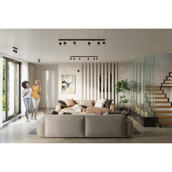 Lampa sufitowa (spot) NERO 6, SL.1068, czarny/chrom, 6x40W GU10