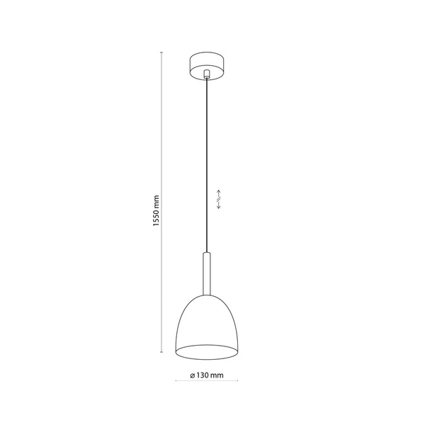 NORD WHITE LAMPA WISZĄCA 1 PŁ 4868