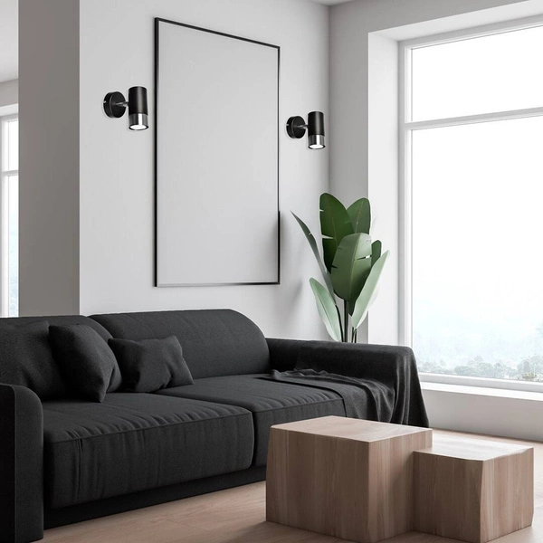 Nowoczesny kinkiet DANI BLACK/CHROME 1xGU10 MLP6229