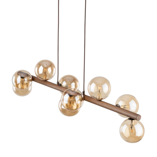 ESTERA WOOD ORZECH BURSZTYN LAMPA WISZACA 9XG9