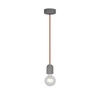 Lampa Wisząca Amory 1xE27 Max.60W Szary Beton/Czerwony Kabel Tkaninowy 9776136