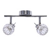 Nowoczesna lampa sufitowa/ścienna BOMBOLA listwa 92-70296 chrom 2xG9