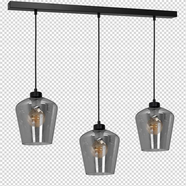 Lampa wisząca listwa SANTIAGO SMOKED 3xE27