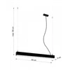 Lampa wisząca PINNE 650 CZARNA 22W barwa neutralna 4000K TH.033