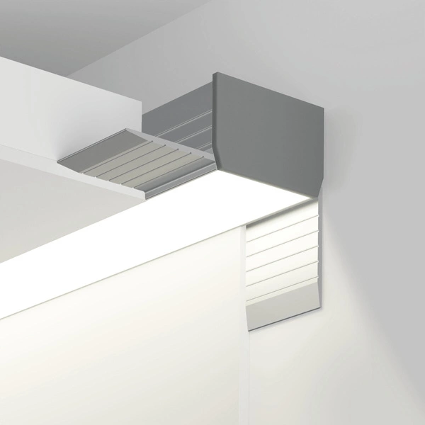 Profil aluminiowy KOZUS-CR 300cm do płyt GK ściana-sufit | srebrny